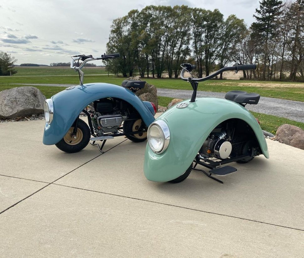 VW Beetle Type 1 Dimodifikasi Jadi Skutik. (Instagram/walter_werks)