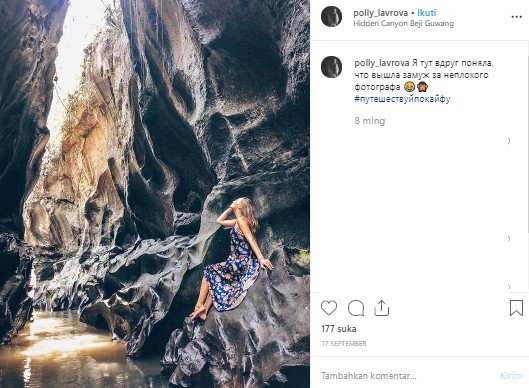 Hidden Canyon Beji Guwang. (Instagram/@polly_lavrova)