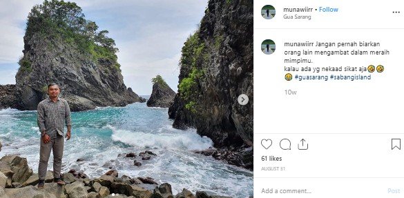 Gua Sarang di Sabang. (Instagram/@munawiiir)