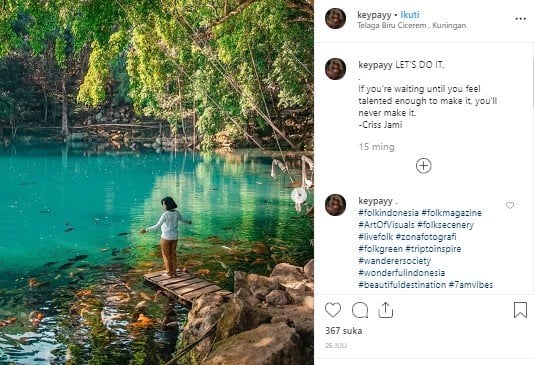 Situ Cicerem di Kuningan, Jawa Barat. (Instagram/@keypayy)