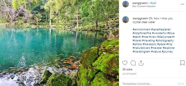 Situ Cicerem di Kuningan, Jawa Barat. (Instagram/@wanggraeni)