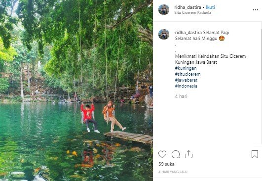 Situ Cicerem di Kuningan, Jawa Barat. (Instagram/@ridha_dastira)