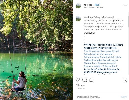 Situ Cicerem di Kuningan, Jawa Barat. (Instagram/@novibep)