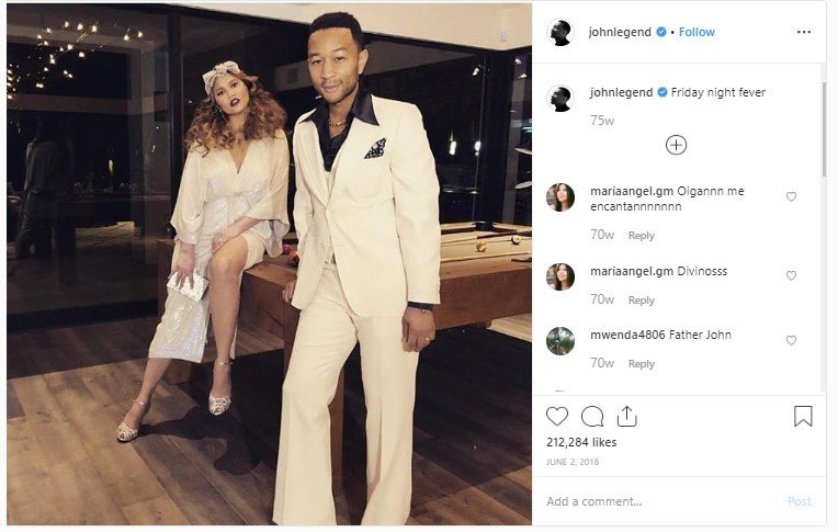 Gaya busana John Legend yang dinobatkan sebagai lelaki terseksi di dunia versi majalah People. (Dok. Instagram)