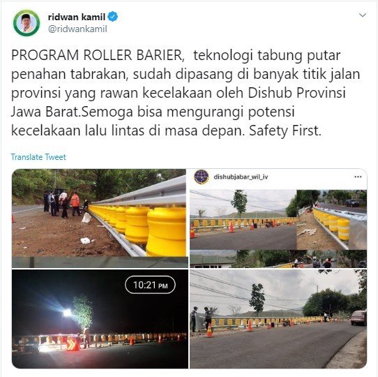 Ridwan Kamil Disindir Warganet Soal Kolam Renang. (Twitter/ridwankamil)