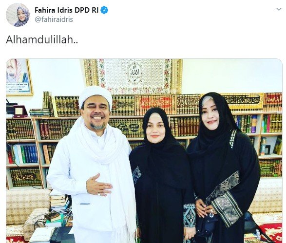 Fahira Idris temui Rizieq Shihab (YouTube/ Front TV)