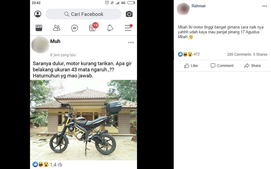 Yamaha Vixion Modifikasi. (Facebook)