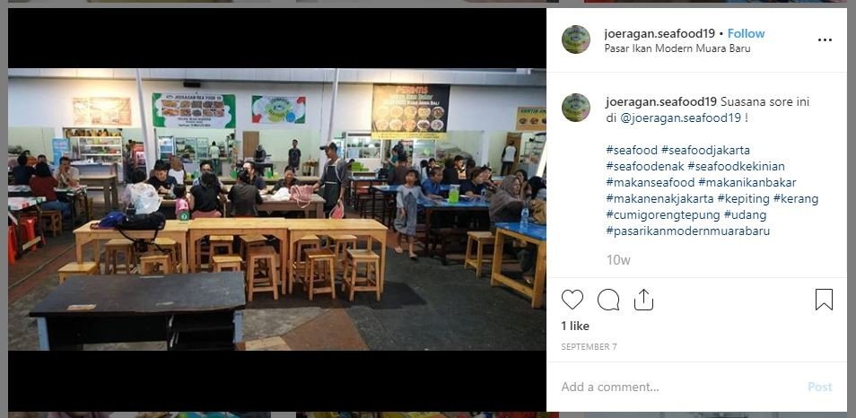 Kuliner di Pasar Ikan Modern Muara Baru (instagram.com/joeragan.seafood19)