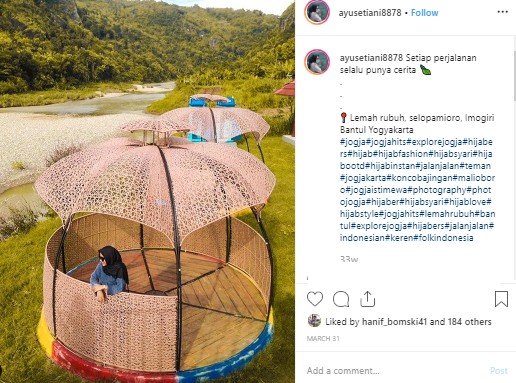 Lemah Rubuh, wisata Instagramable di Yogyakarta. (Instagram/@ayusetiani8878)