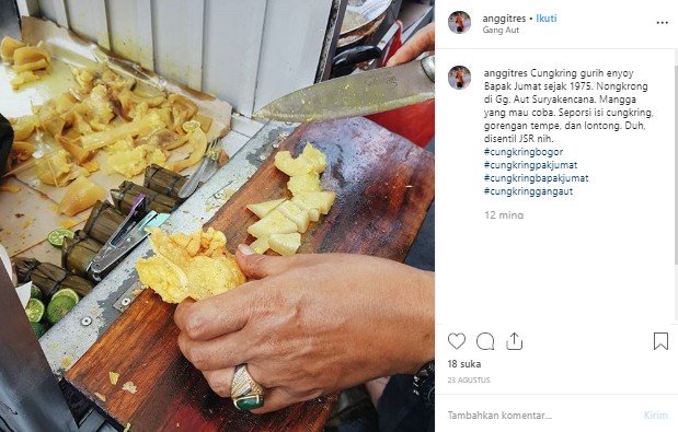 Cungkring Pak Jumat, kuliner legendaris Bogor. (Instagram/@anggitres)