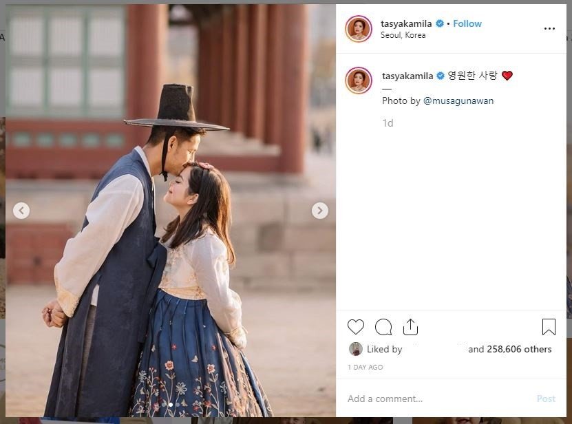 Tasya Kamila dan Randi Bachtiar Liburan Keluarga ke Korea (instagram.com/tasyakamila)