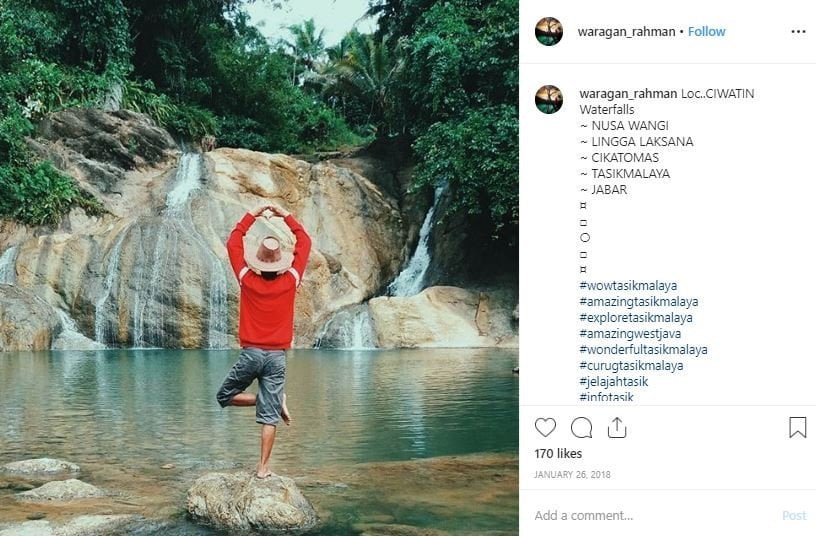 Curug Ciwatin di Tasikmalaya. (Intstagram/@waragan_rahman)