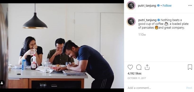 Momen kulineran Putri Tanjung, staf khusus Presiden Jokowi. (Instagram/@putri_tanjung)