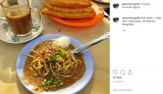 Mie lendir, kuliner unik dari Tanjung Pinang. (Instagram/@adventuregs46)