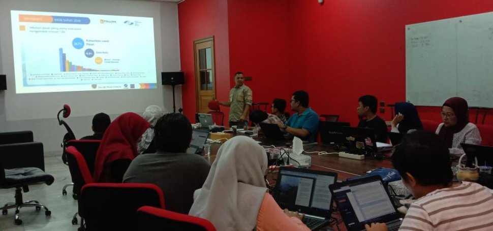 Pelatihan Cek Fakta Google News Initiative di kantor Arkadia Digital Media Jakarta, 22 dan 23 November 2019.