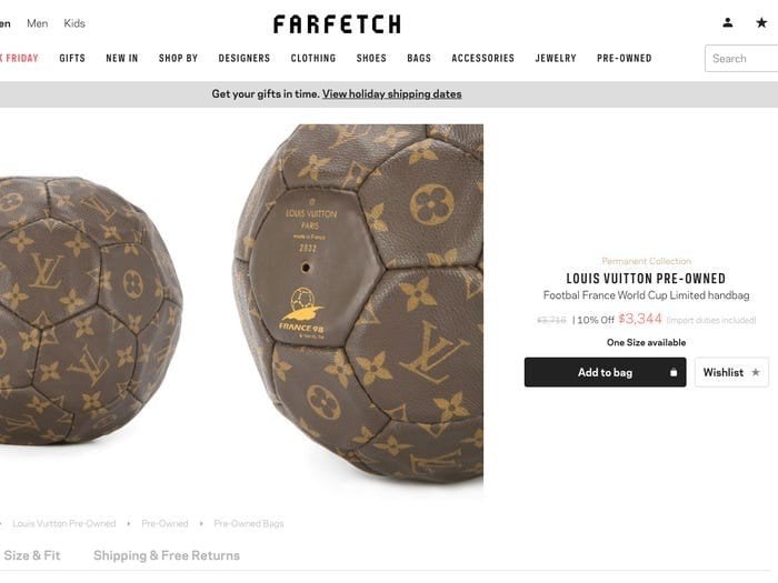 Tas Tangan dari Rumah Mode Louis Vuitton Berbentuk Bola. (Farfetch.com)