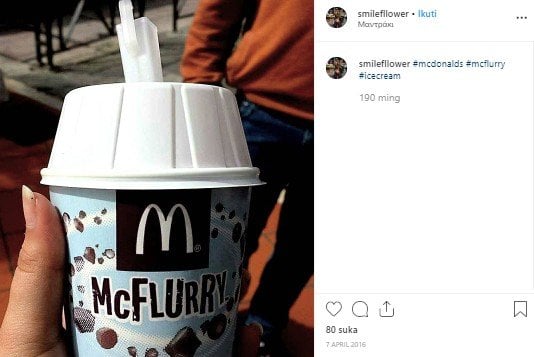 McFlurry buatan McDonalds. (Instagram/@smileflower)