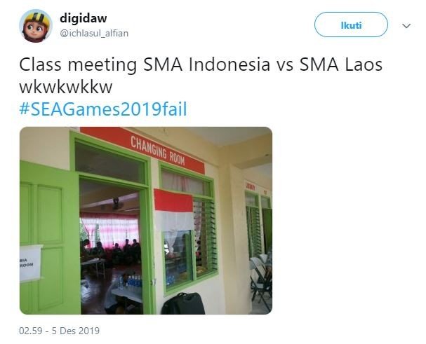 Cuitan netizen soal ruang ganti Timnas Indonesia U-22 di SEA Games 2019.