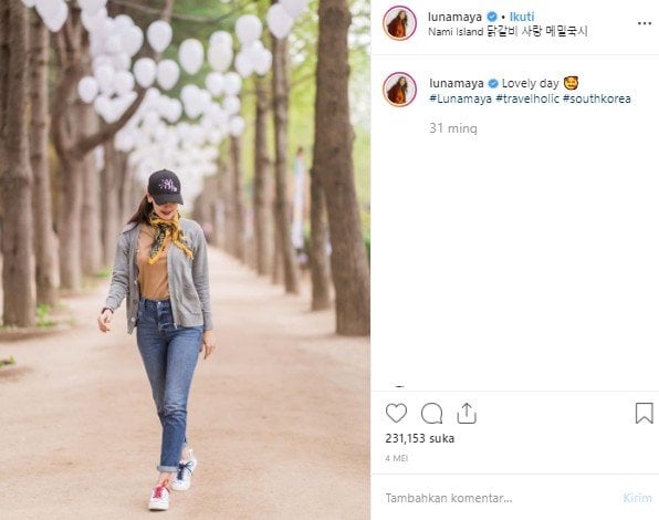 Destinasi pilihan Luna Maya saat liburan ke Korea Selatan. (Instagram/@lunamaya)