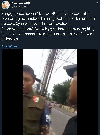 Banser Nu Dipersekusi Putri Gus Dur Sabar Banyak Yang Sedang