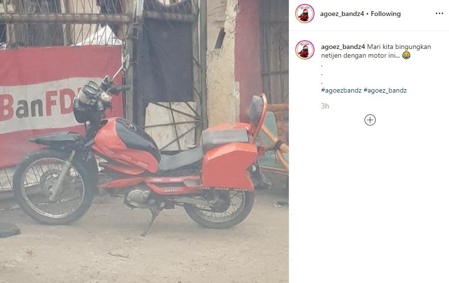 Viral modifikasi motor nyeleneh. (Instagram)