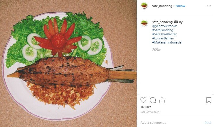 Sate Bandeng khas Banteb. (Instagram/@sate_bandeng)
