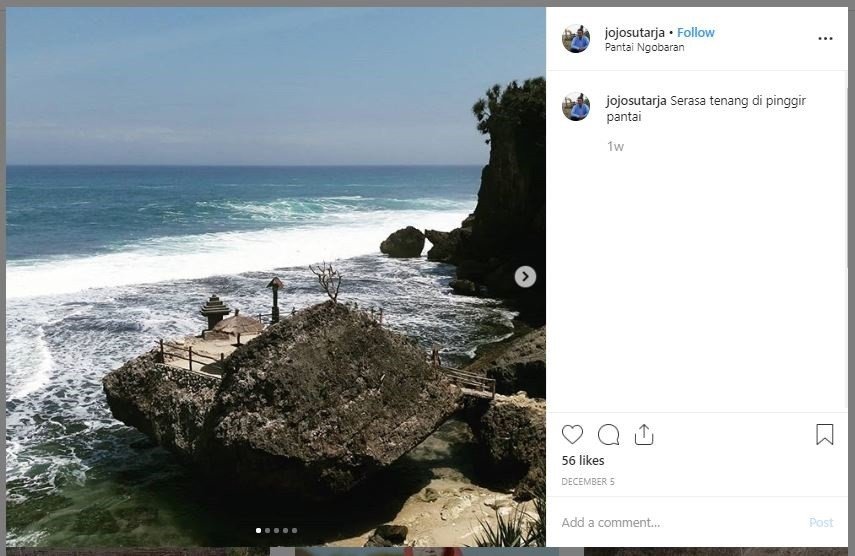 Pantai Ngobaran, Yogyakarta (instagram.com/jojosutarja)