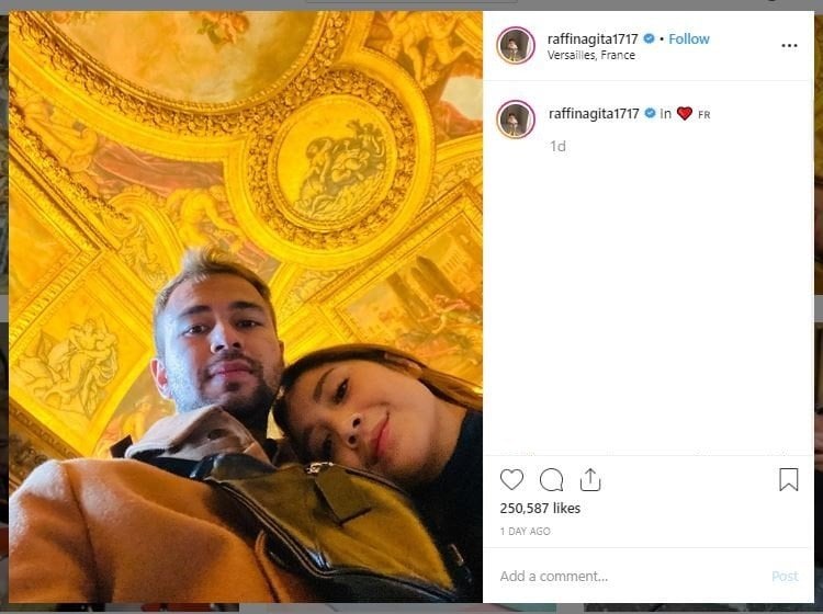 Raffi Ahmad dan Nagita Slavina di Eropa (instagram.com/raffinagita1717)