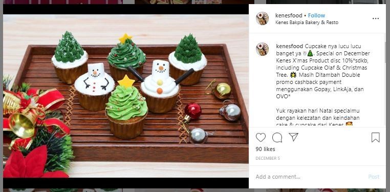 Toko Kue Untuk Beli Bingkisan Natal (instagram.com/kenesfood)