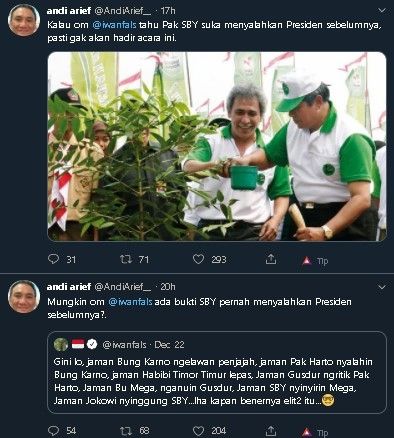 Cuitan Iwan Fals dibalas Andi Arief. (Twitter/@AndiArief__)