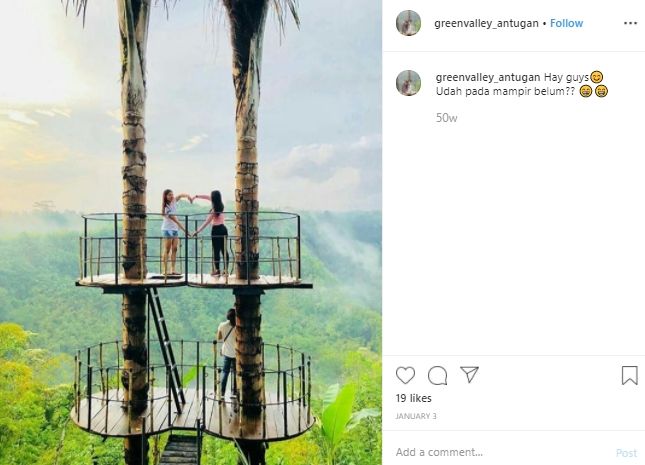 Green Valley di Bali. (Instagram/@greenvalleyantugan)