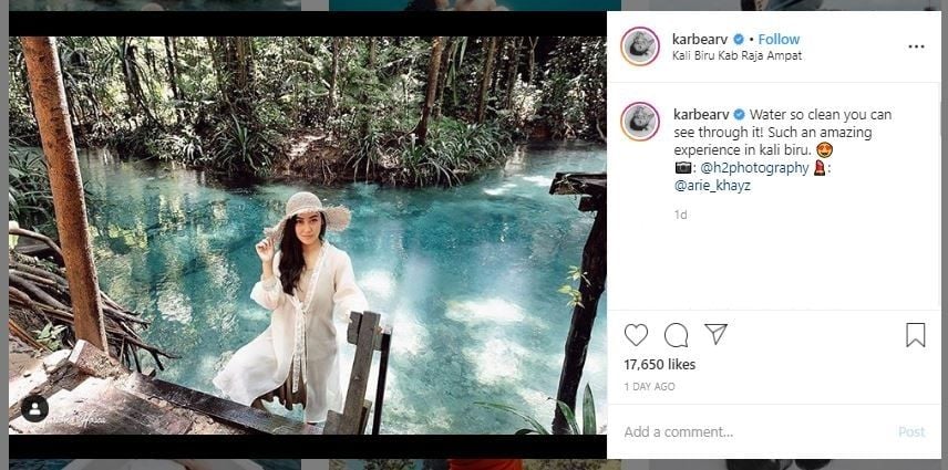 Prewedding Boy William dan Karen Vendela di Raja Ampat (instagram.com/karbearv)