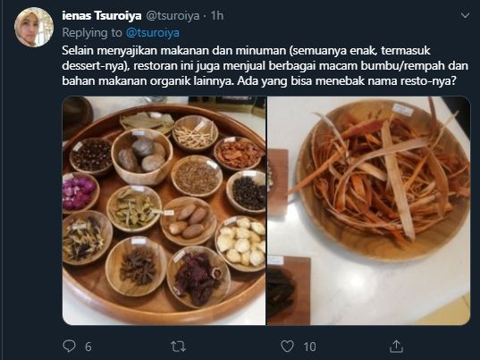 Putri Gus Mus cicipi sajian di Java Culture Semarang. (Twitter/@tsuroya)