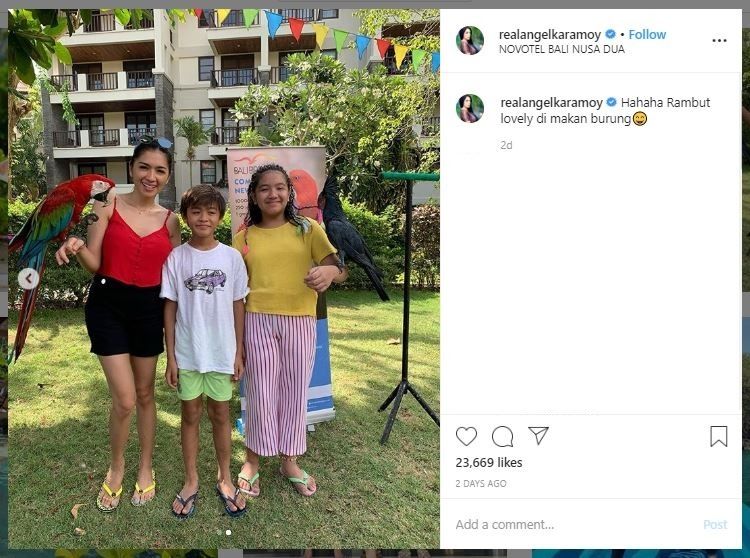 Liburan Angel Karamoy dan Anak-anak di Bali (instagram.com/realangelkaramoy)