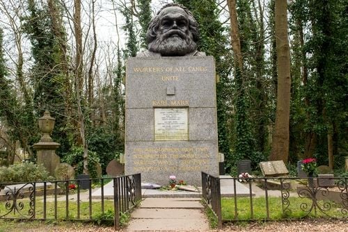 Makam Karl Marx di London, Inggris. [Shutterstock]