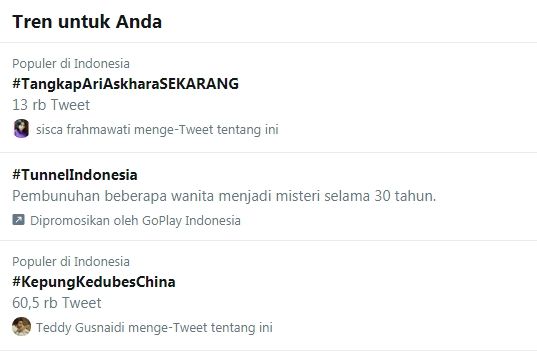 Ramai tagar #TangkapAriAskharaSekarang (Twitter)