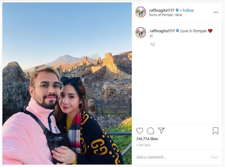 Destinasi yang Dikunjungi Raffi Ahmad di Italia (instagram.com/raffinagita1717)