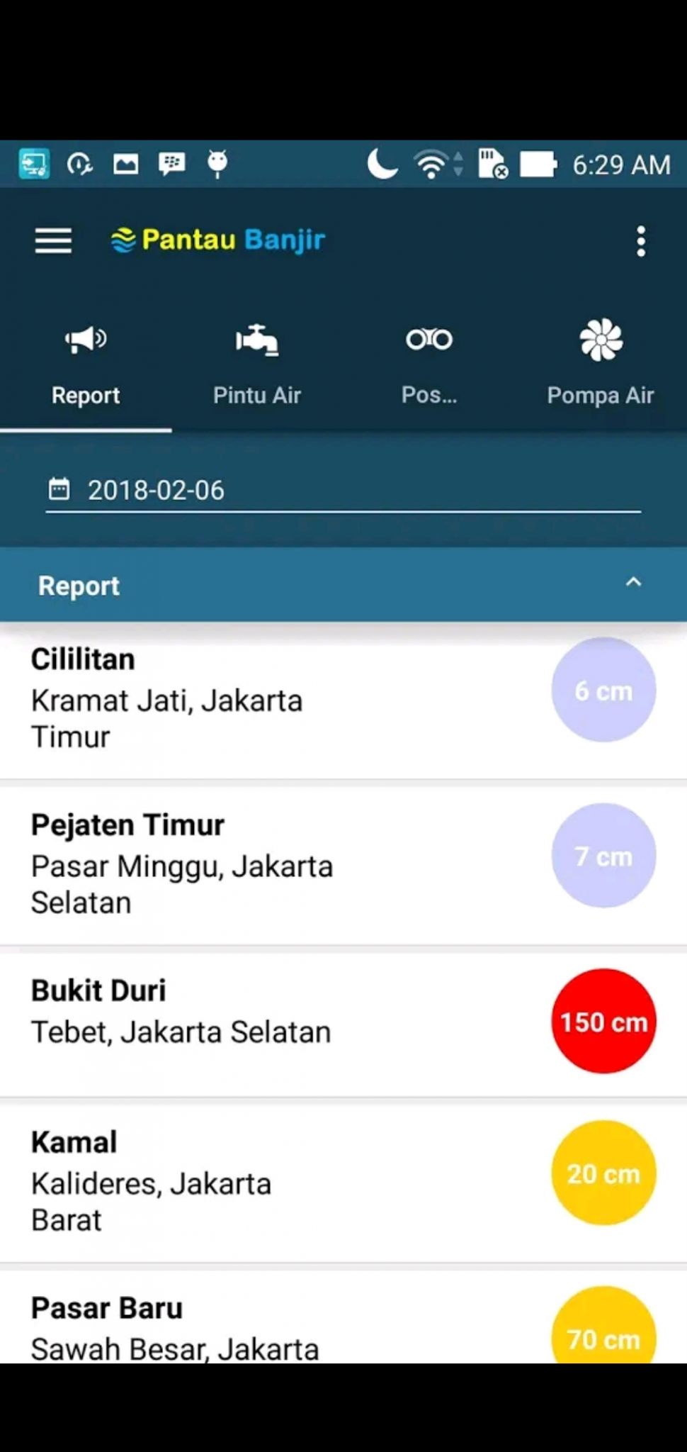 Aplikasi Pantau Banjir yang dikembangkan Pemprov DKI Jakarta. [Google Play Store / Screenshot]