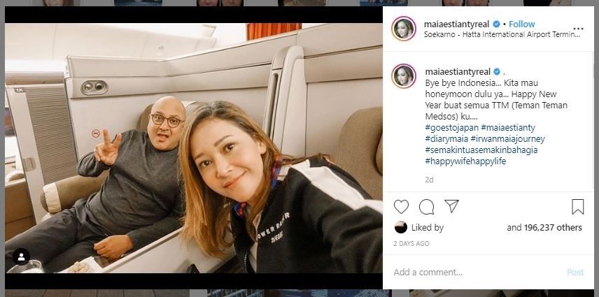 Gaya Liburan Maia Estianty dan Irwan Mussry (instagram.com/maiaestiantyreal)