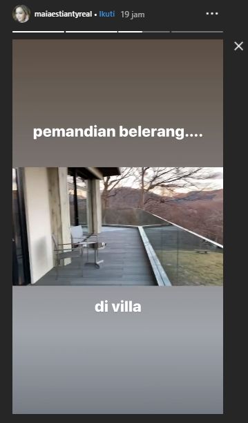 Private onsen di dalam villa yang disinggahi Maia Estianty dan suami. (Instagram/@maiaestiantyreal)