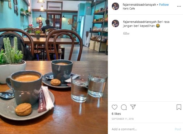 Keris Cafe di Semarang. (Instagram/@fajarrenaldoadriansyah)