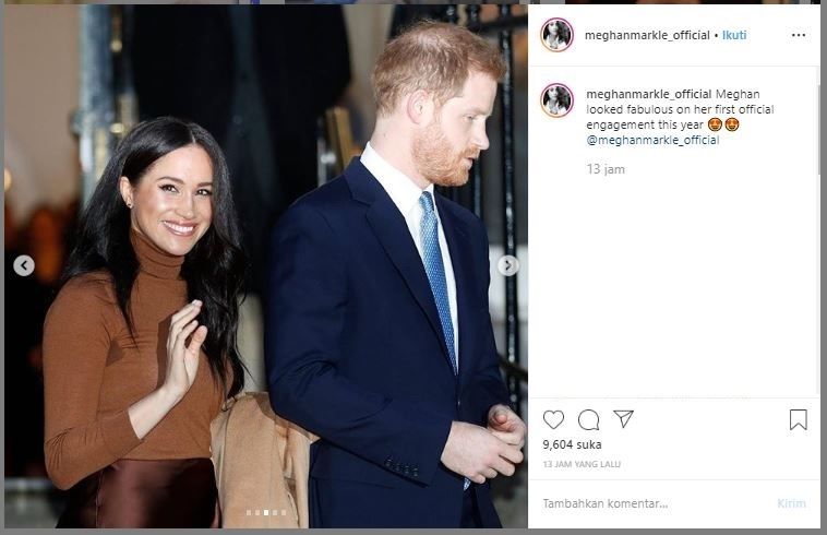 Meghan Markle dan Pangeran Harry. (Instagram/@meghanmarkle_official)