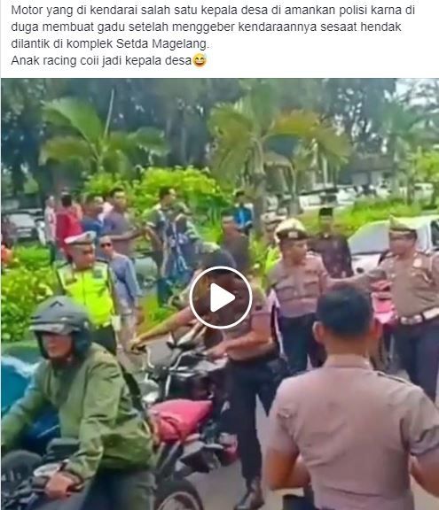 Viral motor Kades di Magelang disita polisi karena dianggap bikin gaduh.