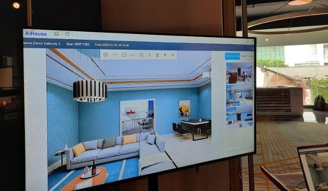 Mendesain Hunian dalam Waktu Singkat dengan Software AiHouse. (Suara.com/Risna Halidi)