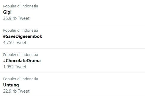 #SaveDigeeembok jadi trending topic (Twitter)