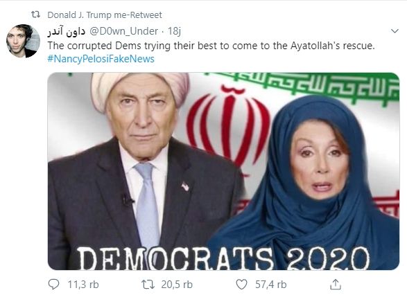 Trump me-retweet foto politisi berhijab bikin muslim marah (Twitter/realdonaldtrump)