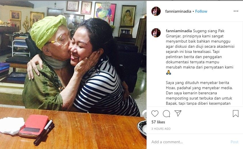 'ratu' Fanni Aminadia buat surat terbuka untuk Ganjar Pranowo (Instagram/fanniaminadia)