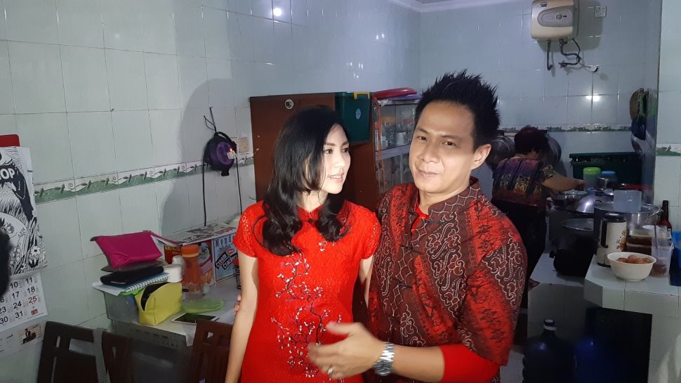 Delon Thamrin dan istri, Aida Chandra. [Herwanto/Suara.com]