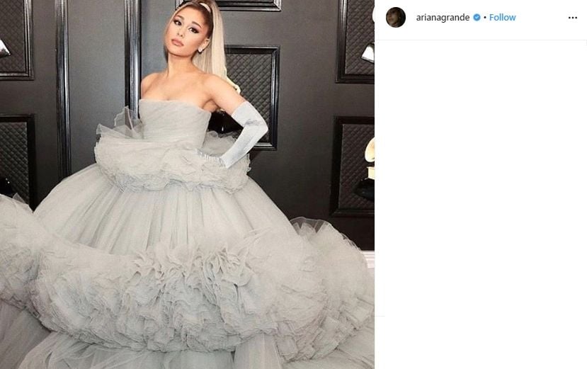 Ariana Grande di Grammy Awards 2020. (Instagram/@arianagrande)