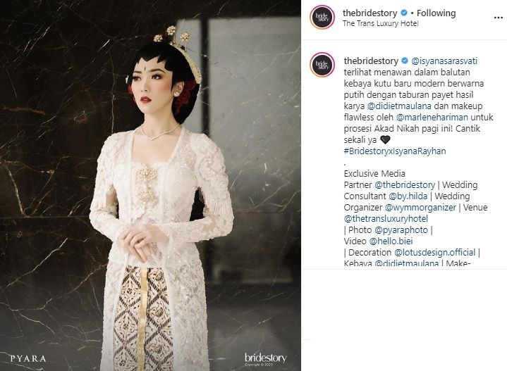 Akad nikah Isyana Sarasvati. (Instagram/@thebridestory)